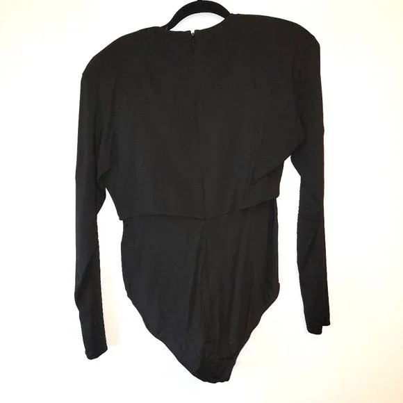 Versace Black Safety Pin Bodysuit, Size 44 - Picture 4 of 7